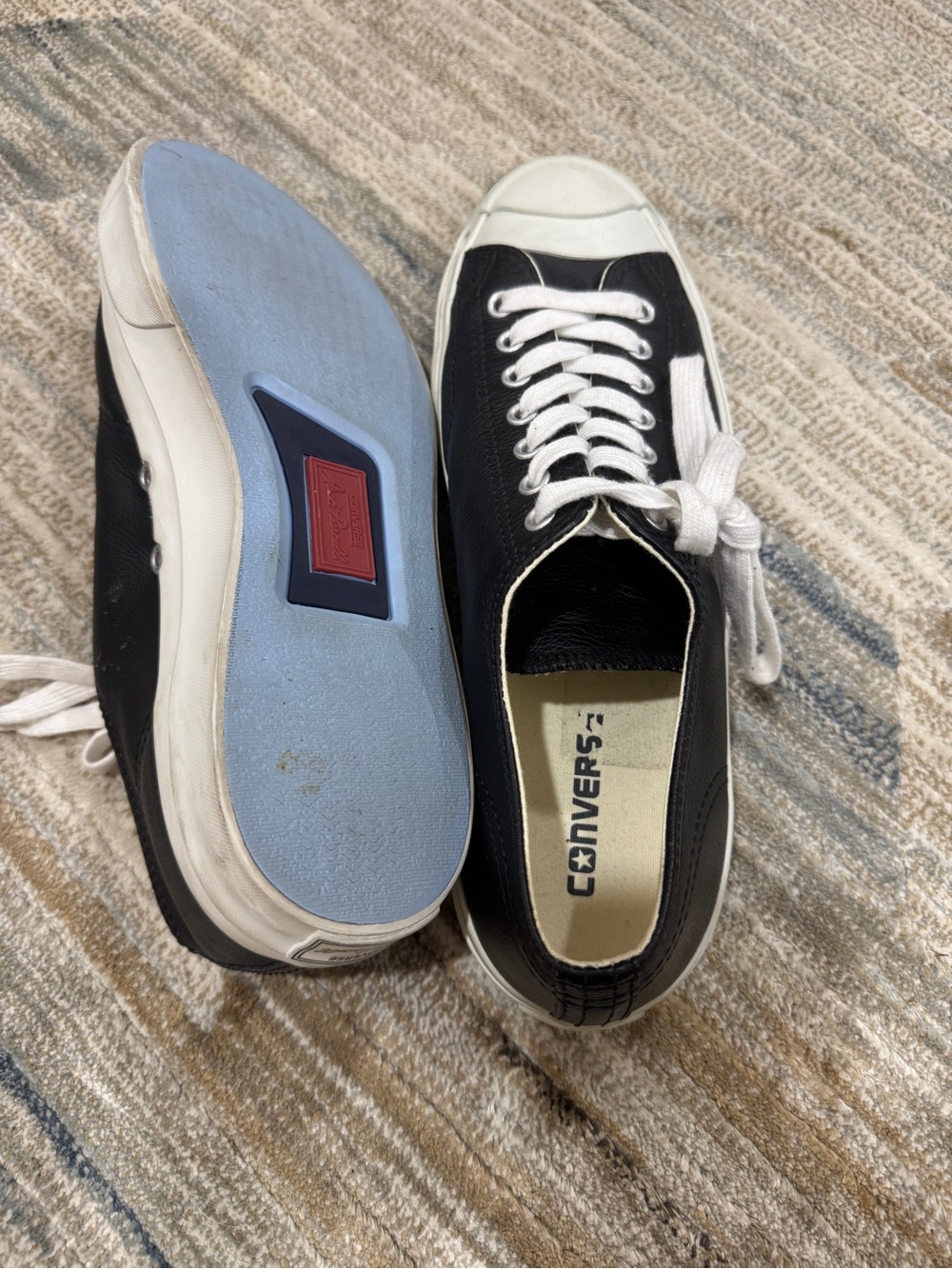 Converse Men's Low-Top Sneakers in Black and White - Picture 6 of 6